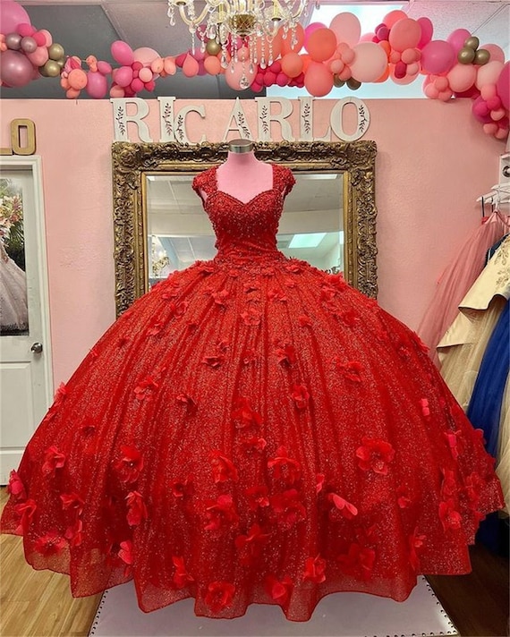 Red 15 quince Dress | Sweet 15 dresses, Red quinceanera dress, Quinceanera  dresses