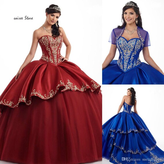 Bordado Royal Blue Quinceanera Vestidos De Baile Mexicano - Etsy España Bordado Royal Blue Quinceanera Vestidos De Baile Mexicano - Etsy España