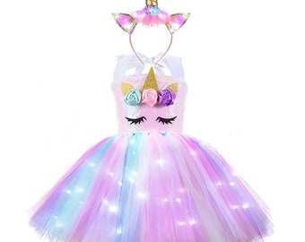Vestido de unicornio para niñas Disfraz de unicornio vestido - Etsy México