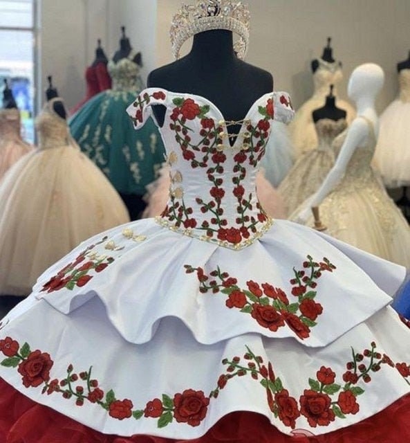 Gorgeous Embroidery Charro Quinceanera Dresses off the - Etsy Hong Kong Gorgeous Embroidery Charro Quinceanera Dresses off the - Etsy Hong Kong