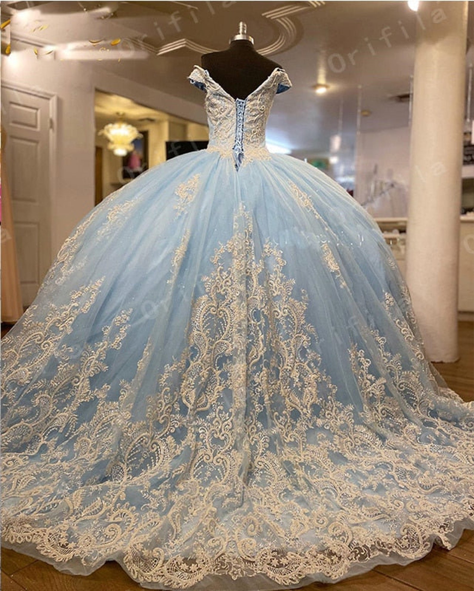 Sky Blue 2021 Ball Gown Quinceanera Dresses Bridal Gowns off | Etsy