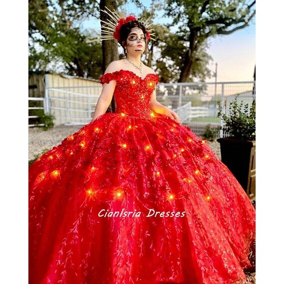 Red off the Shoulder Ball Gown Quinceanera Dresses With Cloak - Etsy Red off the Shoulder Ball Gown Quinceanera Dresses With Cloak - Etsy