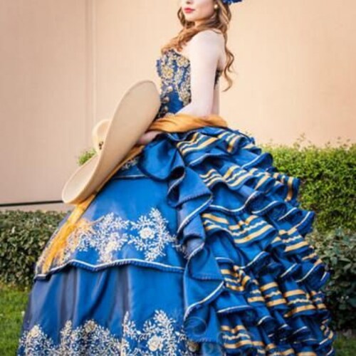 Charro Quinceanera Dresses Champagne Ruffles Sweet 16 Dress - Etsy