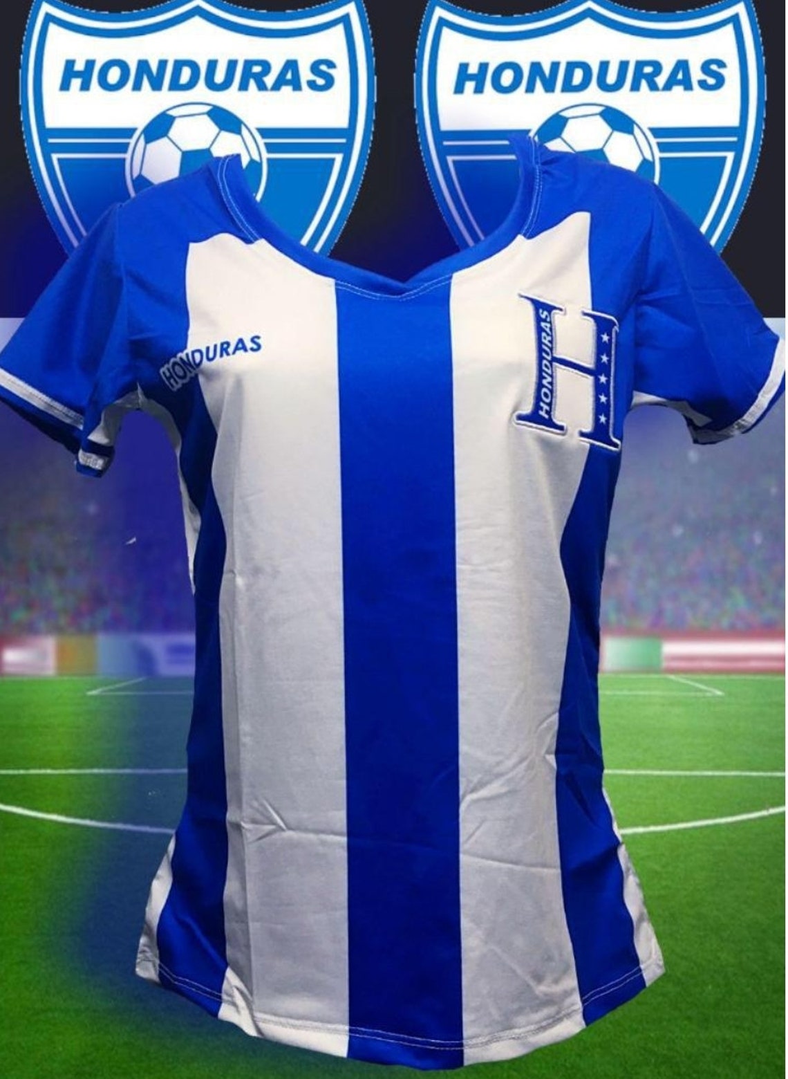 Honduras Blue Azul Premium Jersey Etsy