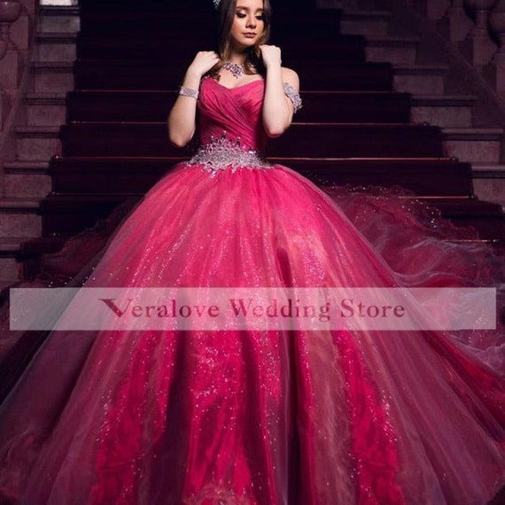 Elegant Vestidos De XV Años Quinceanera Dresses Hot Pink off Shoulder  Charro Mexican Girls Birthday Sweet 16 Gowns -  Israel