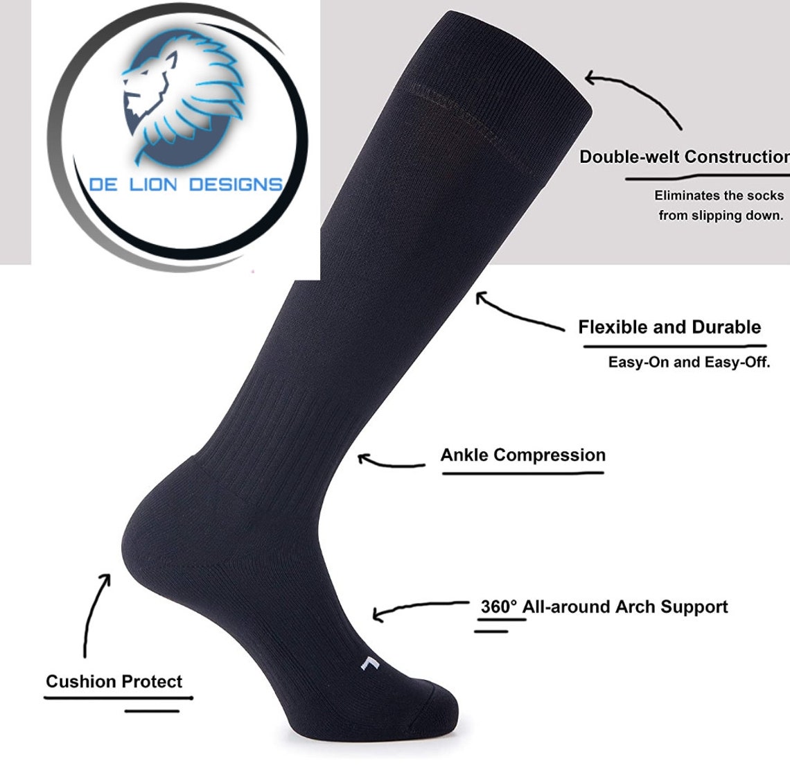 Premium Men Soccer Socks Etsy