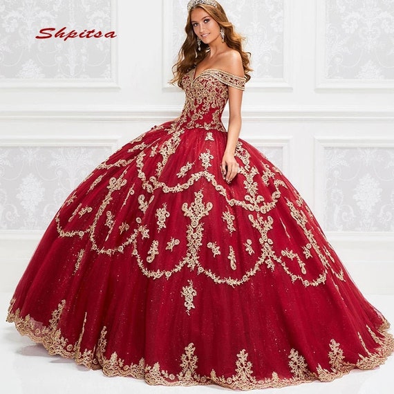 Vestidos de quinceañera de encaje rojo Vestido de bola Plus - Etsy España Vestidos de quinceañera de encaje rojo Vestido de bola Plus - Etsy España