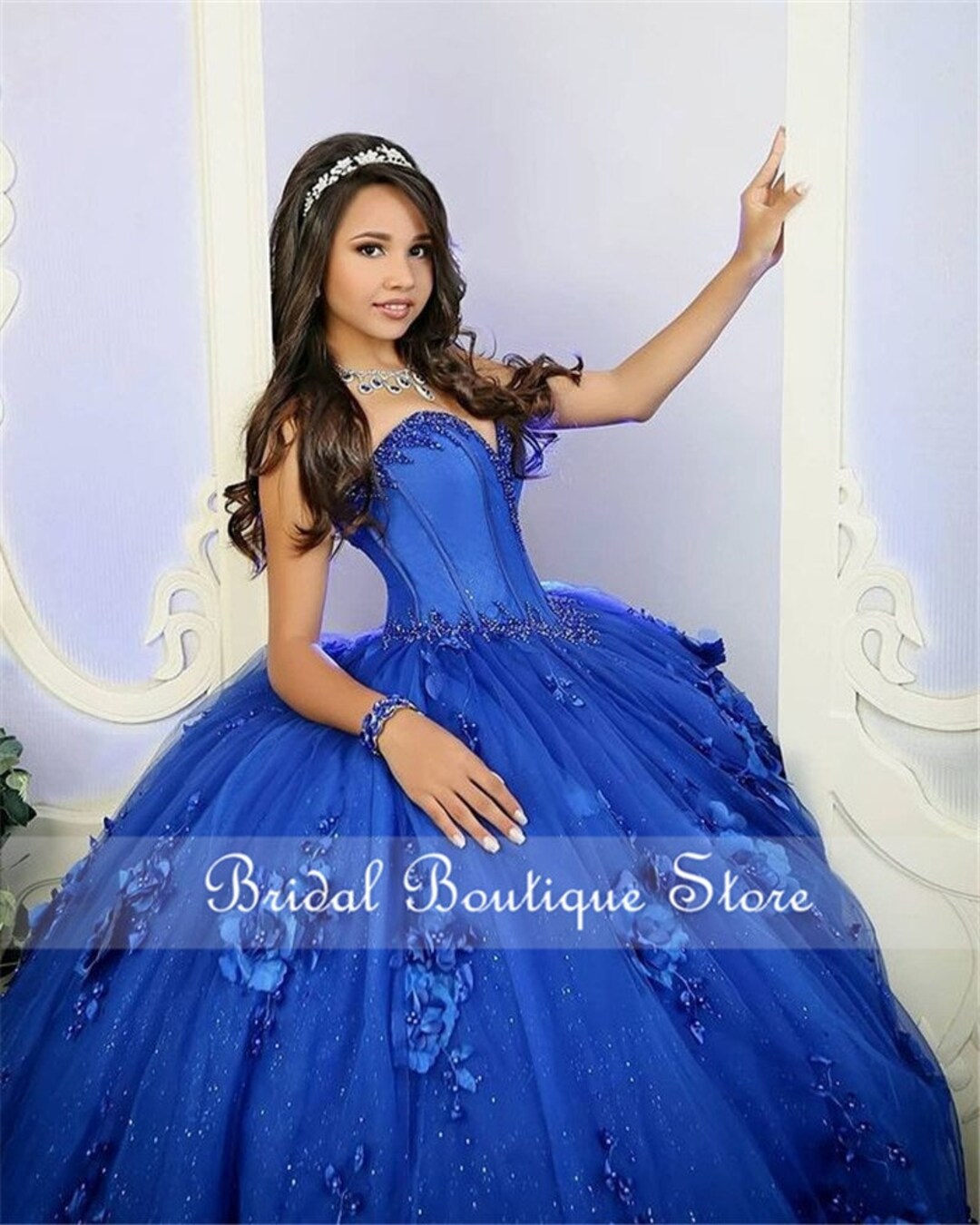 Vestidos De XV Años Royal Blue Quinceanera Dresses With 3D - Etsy Vestidos De XV Años Royal Blue Quinceanera Dresses With 3D - Etsy