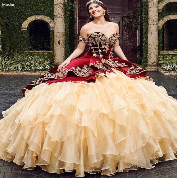 Vestidos de Quinceañera Vintage Borgoña y Oro 2021 Con - Etsy España Vestidos de Quinceañera Vintage Borgoña y Oro 2021 Con - Etsy España