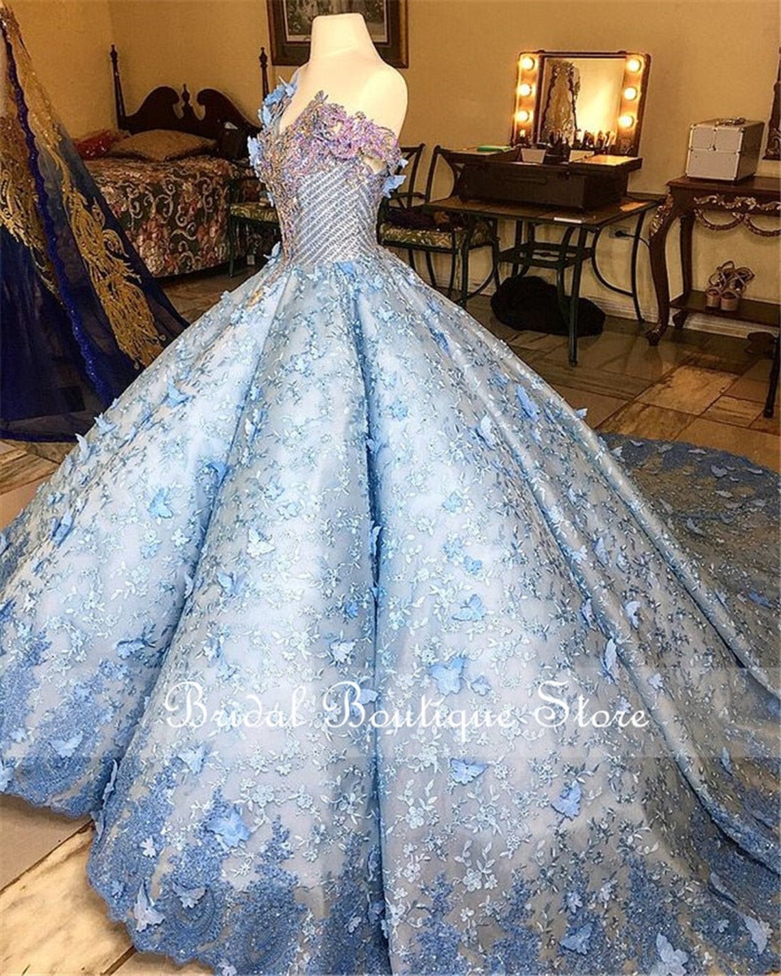 Light Champagne Ball Gown Quinceanera Dresses Beads Lace - Etsy