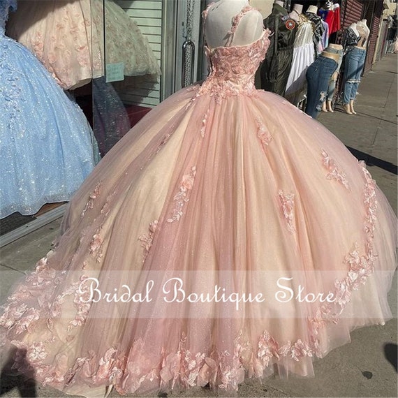Princess Pink Quinceanera Dresses Mexican Lace Applique Sweet - Etsy Denmark