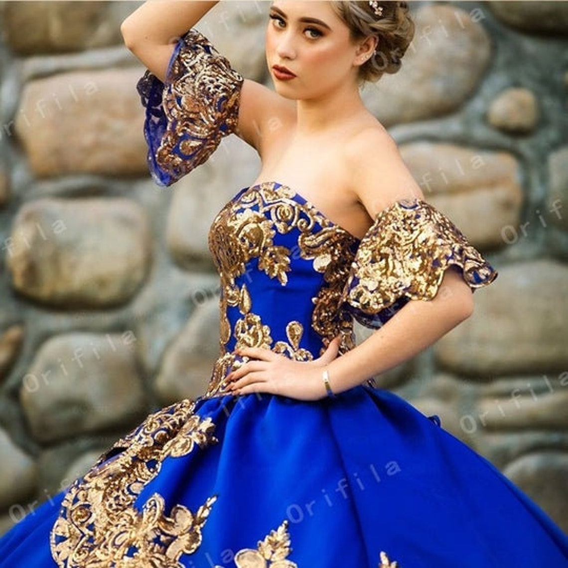 Seaside Lace Square Neckline Ruffle Floral Sweet 16 Dress Homecoming Dress D1755 main image 1
