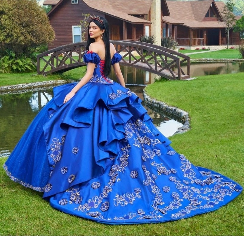 Navy blue shop charro quinceanera dresses