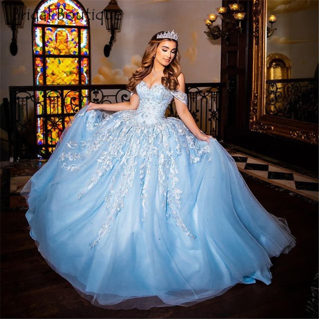 blue princess dress