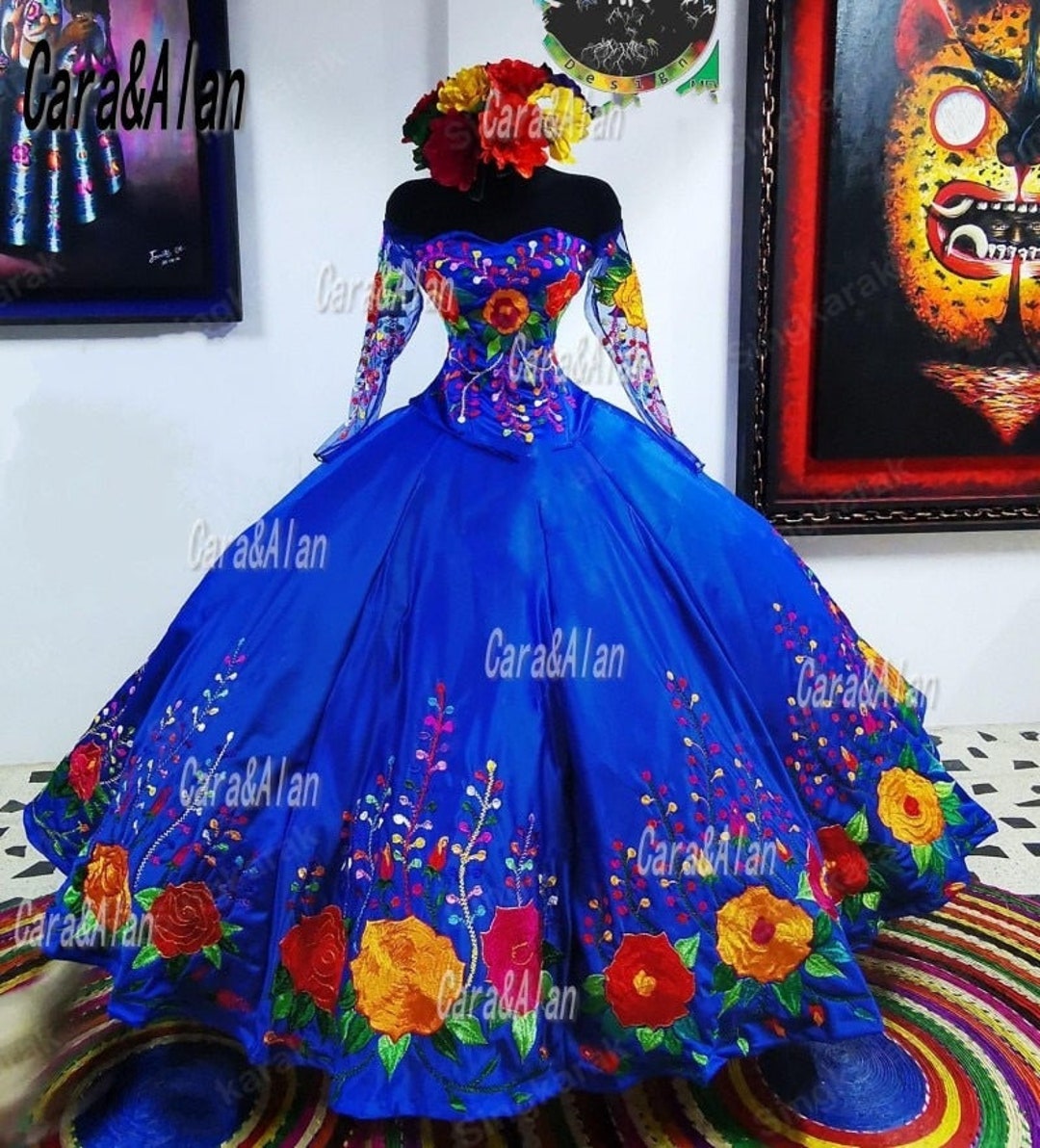 Charro Vestidos De 15 Años Royal Blue Embroidery Quinceanera - Etsy Ireland Charro Vestidos De 15 Años Royal Blue Embroidery Quinceanera - Etsy Ireland