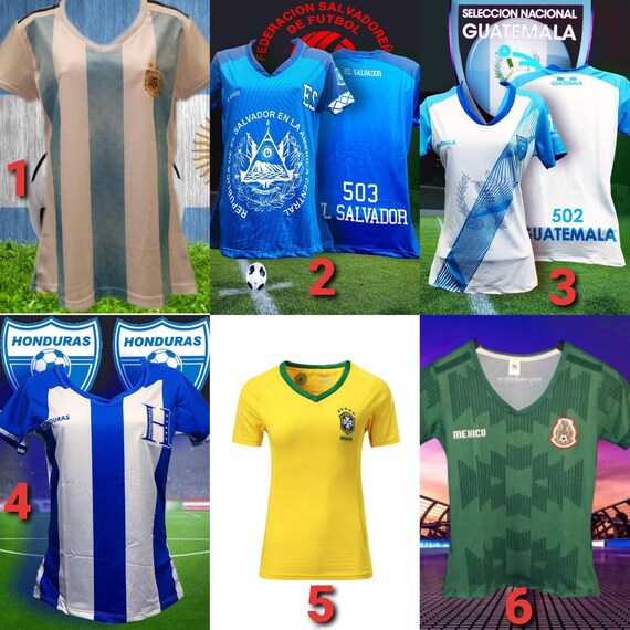 Mujer Guatemala Salvador Premium de Fútbol - Etsy España