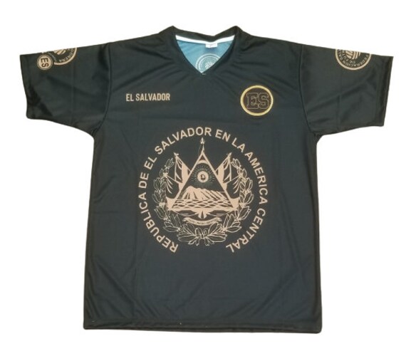 El Salvador Black Negra Premium Soccer Jersey 2022 Etsy