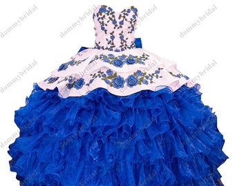 2022 Royal Blue and White 3D Floral Flowers Vestido De 15 Anos - Etsy Ireland 2022 Royal Blue and White 3D Floral Flowers Vestido De 15 Anos - Etsy Ireland