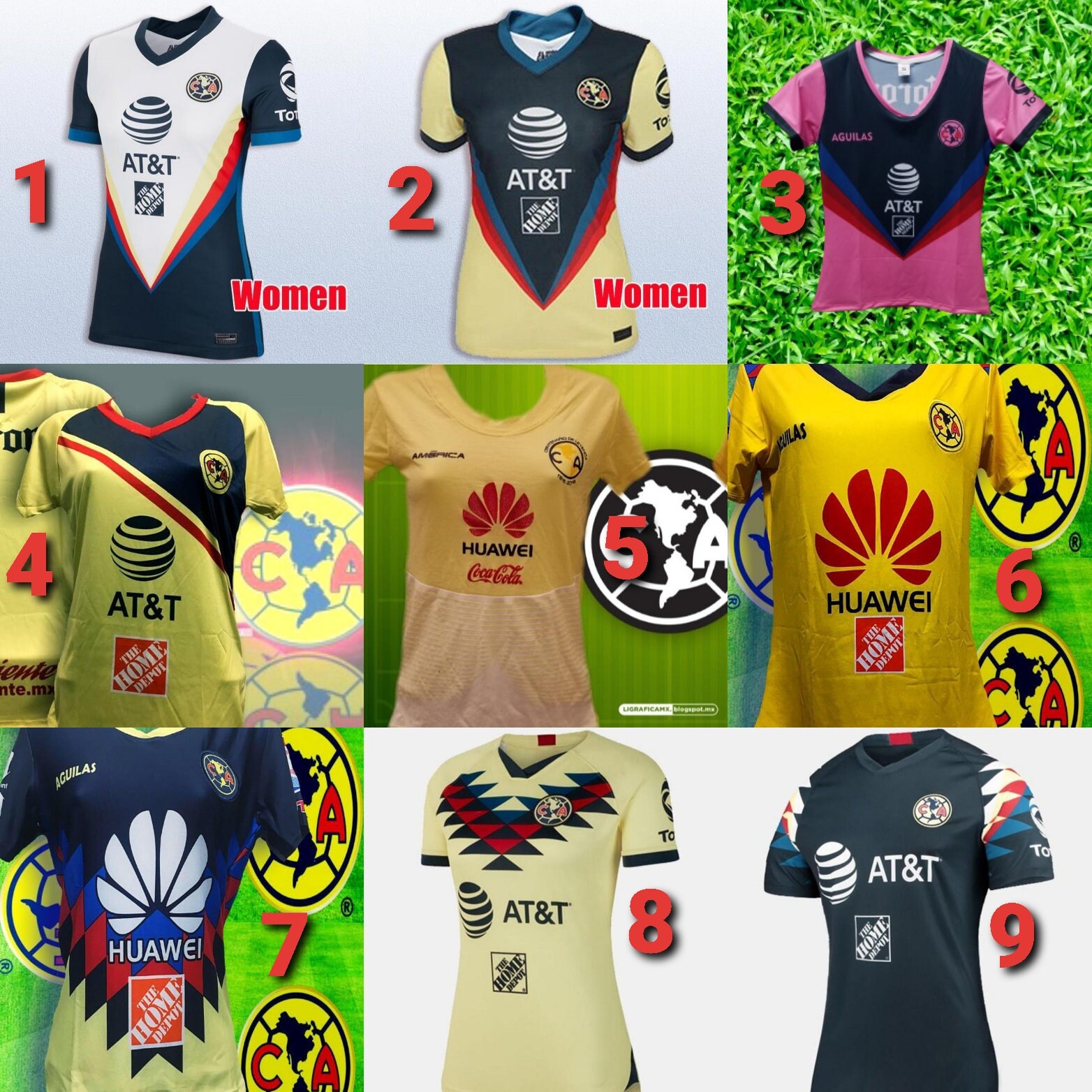 women's club america jersey