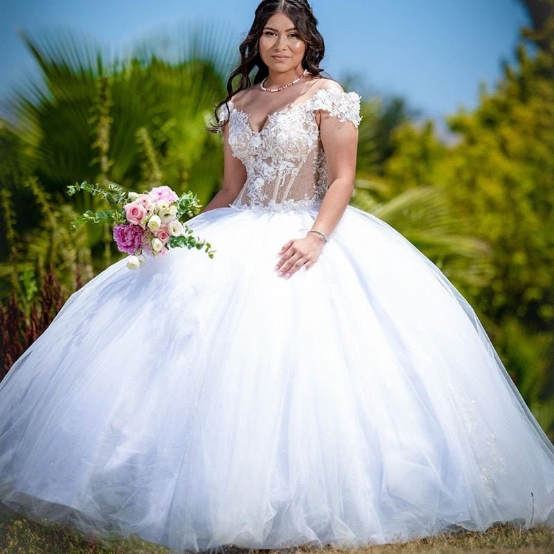 quinceanera dress white