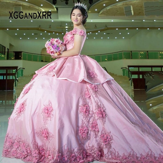 Vestidos de Quinceañera Rosa 2022 Encaje de Flores Vestido de - Etsy España Vestidos de Quinceañera Rosa 2022 Encaje de Flores Vestido de - Etsy España