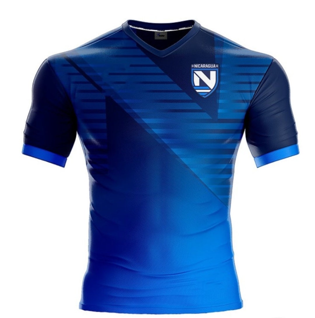 New Nicaragua Blue Azul Premium Soccer Jersey 2023 Etsy