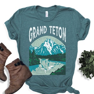 Vintage Grand Teton Tshirt • Retro Gebirgskette Nationalpark Shirt • Western Outdoor Wilderness Lover Geschenk • Outdoorsy Abenteuer Tee