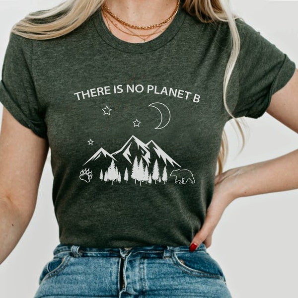 Save Our Planet Ecology Shirt • Conscious Naturalist Earth Day Activism Tshirt • Pine Tree Hugger • Granola Girl Wildlife Conservation Tee