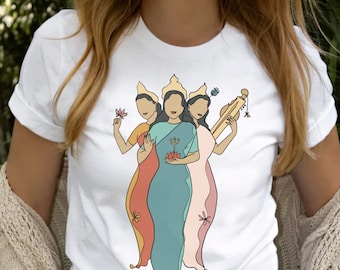 Yogat-shirt • T-shirt bohogodin illustratie • Goddelijk vrouwelijk spiritueel cadeau voor vrouwen