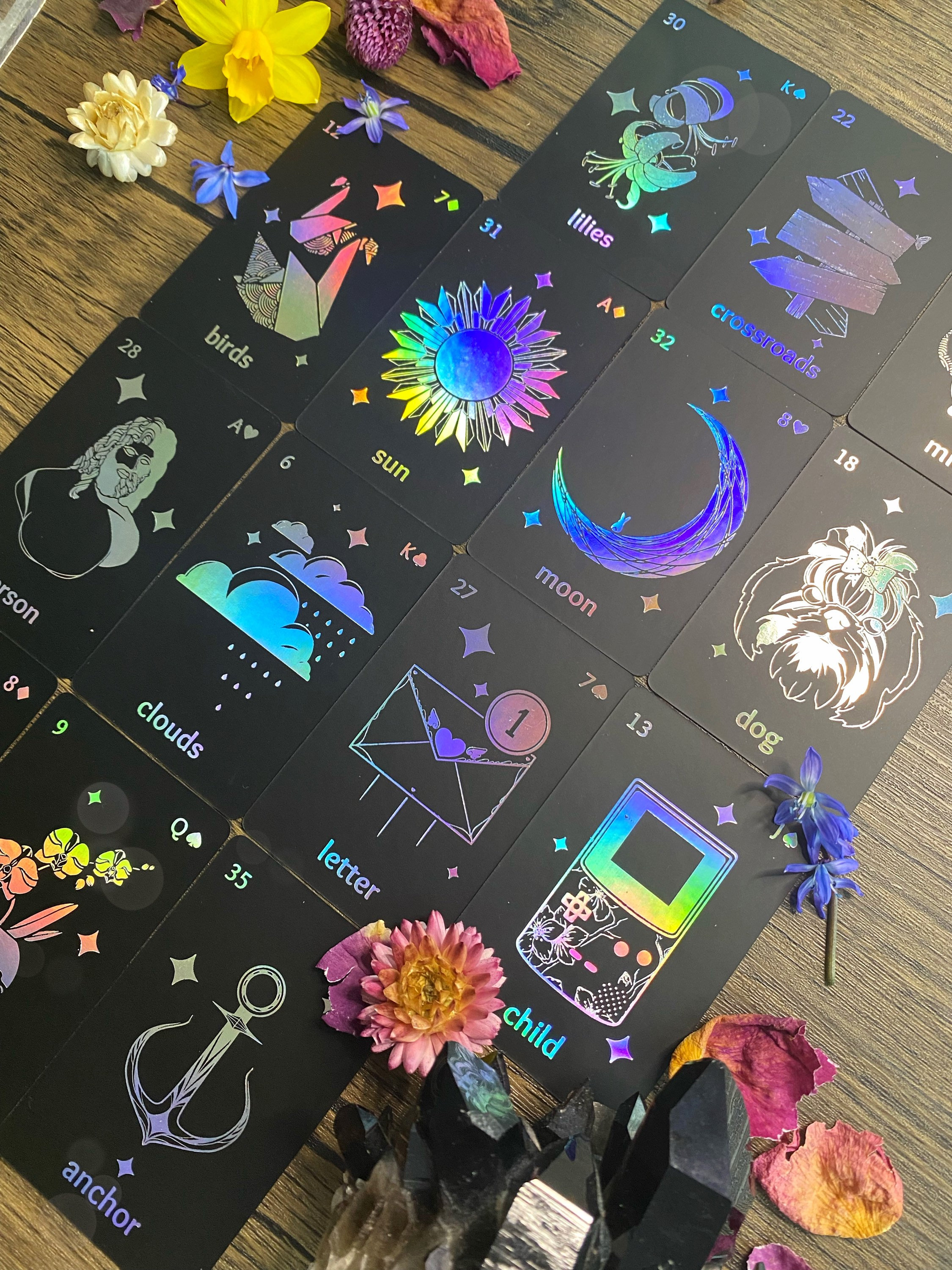 Black Salt Lenormand Deck - Etsy