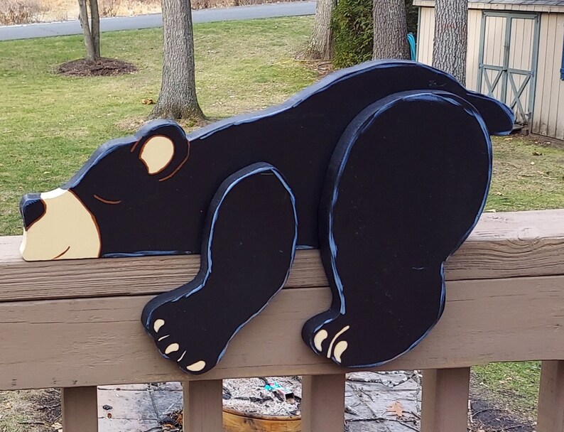 Sleepy Bear Cubs Wooden Bears Bear Home Decor Bear Rail Etsy