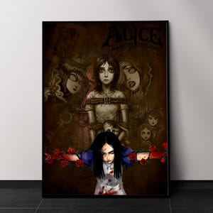 Alice Madness Returns Poster Wall Decor Video Game Wall Print Wallpaper Home Decor Alice Madness Returns Wall Art
