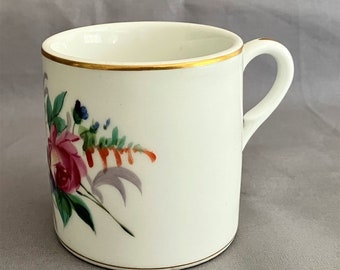 Antique Hand Painted Mug with Flowers