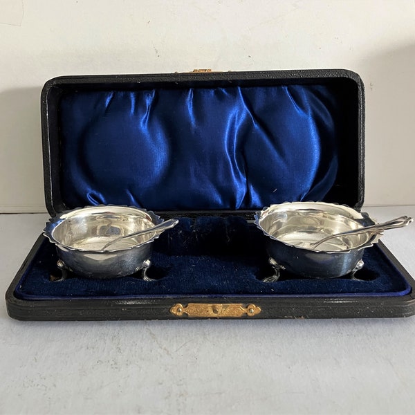 Boxed Set of Sterling Salts and Spoons