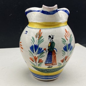 Henriot Quimper Cream Jug from France image 2