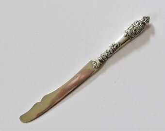 Repousse Sterling Silver Knife  Butter Cheese by Foster & Bros Providence Rhode Island