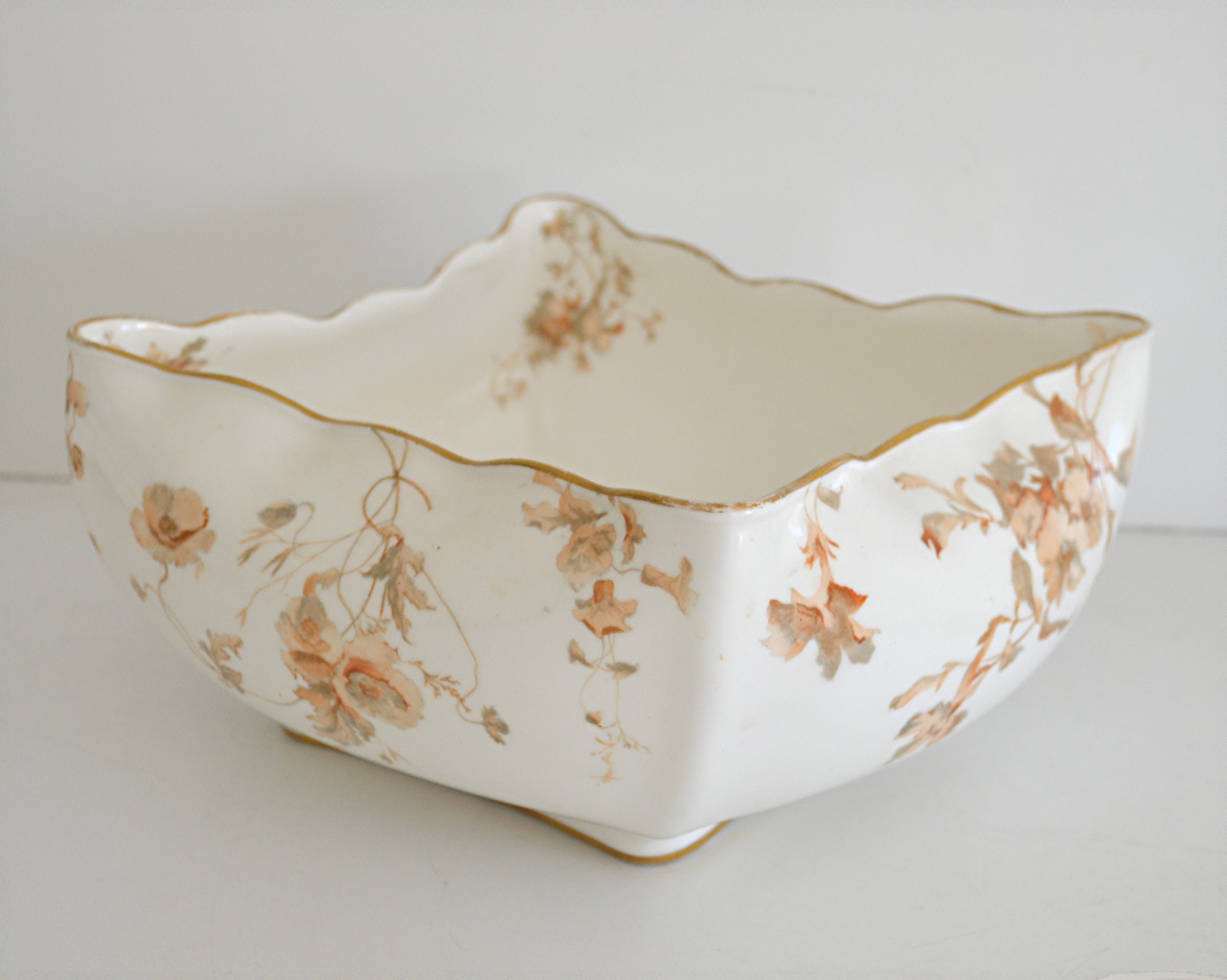 Hand Painted Doulton Burslem Bowl from 19th C Etsy