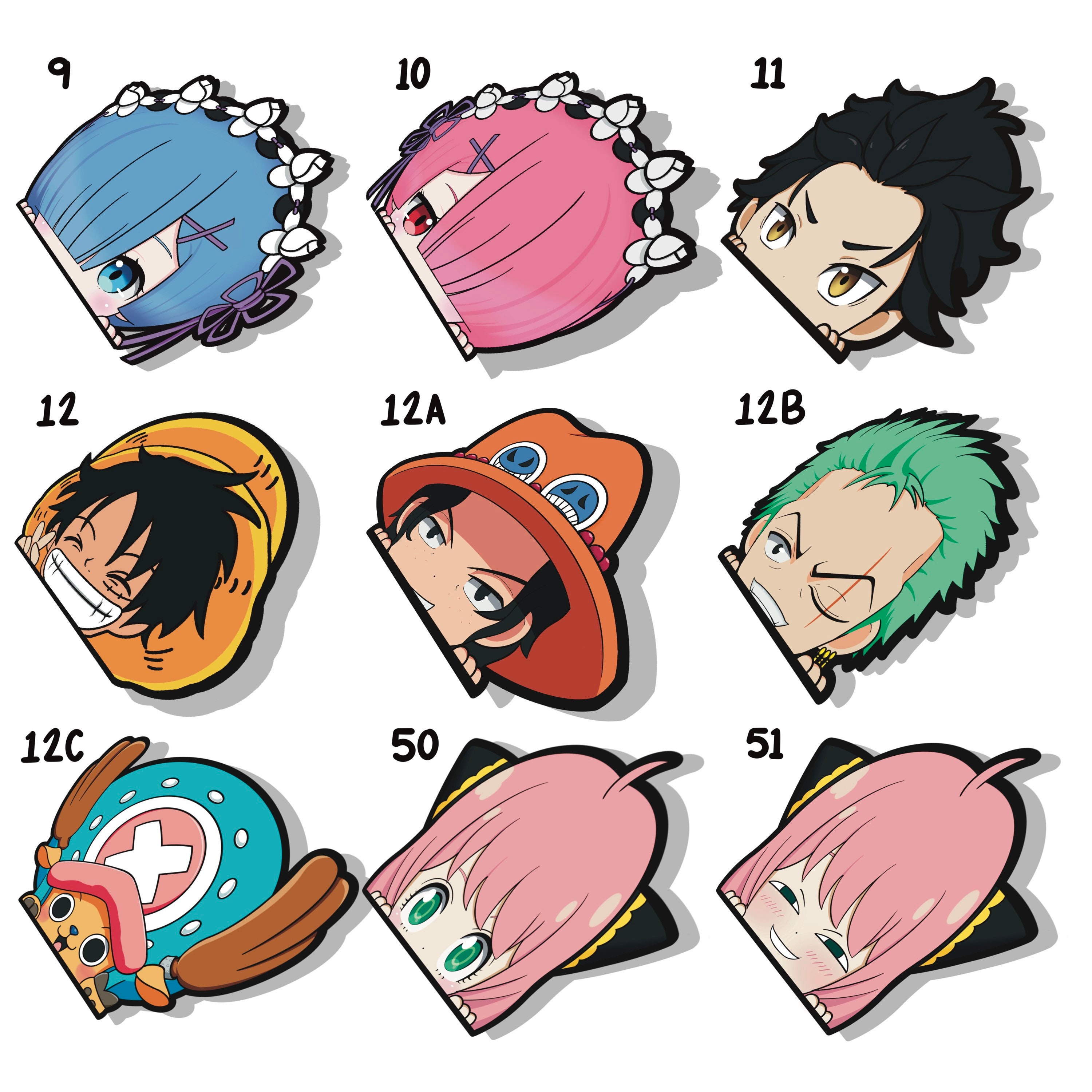 Anime Peeker Stickers Etsy