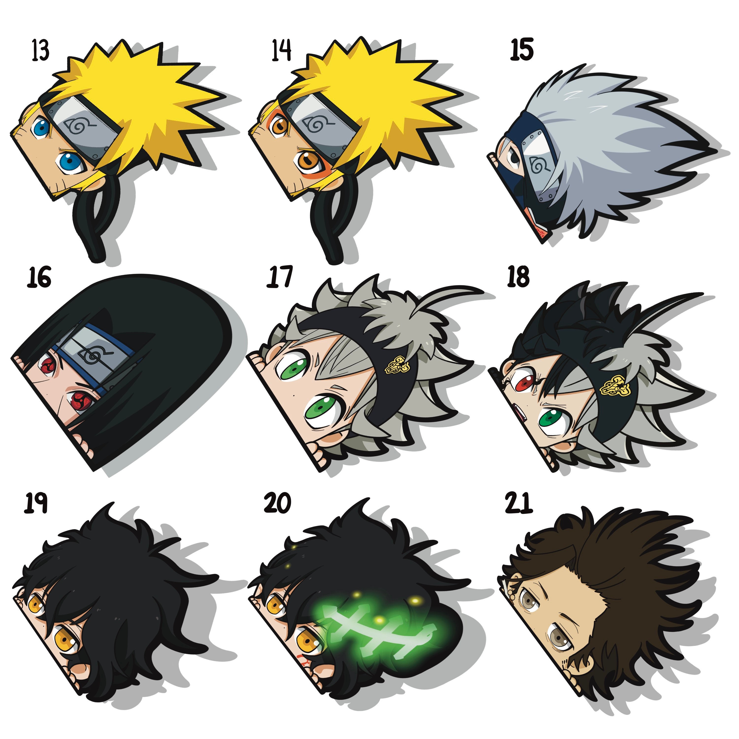 Anime Peeker Stickers Etsy