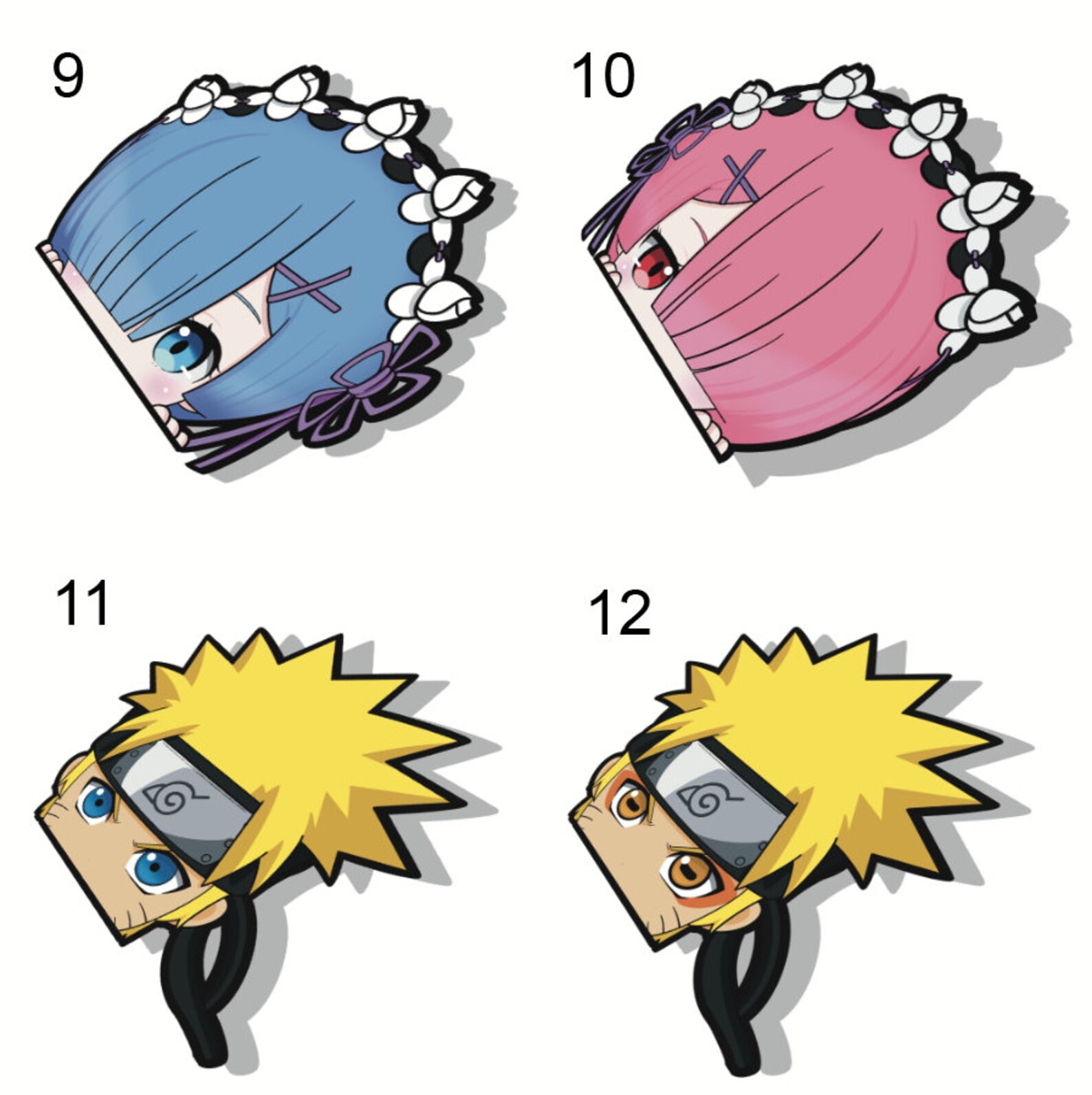 Anime Peeker Stickers Etsy