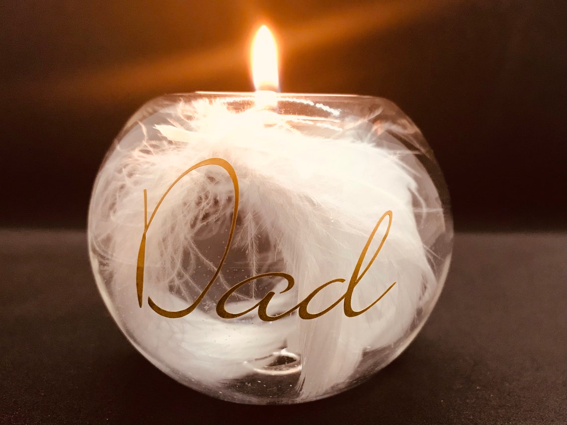 Dad memory tea light sympathy gift father bereavement Etsy