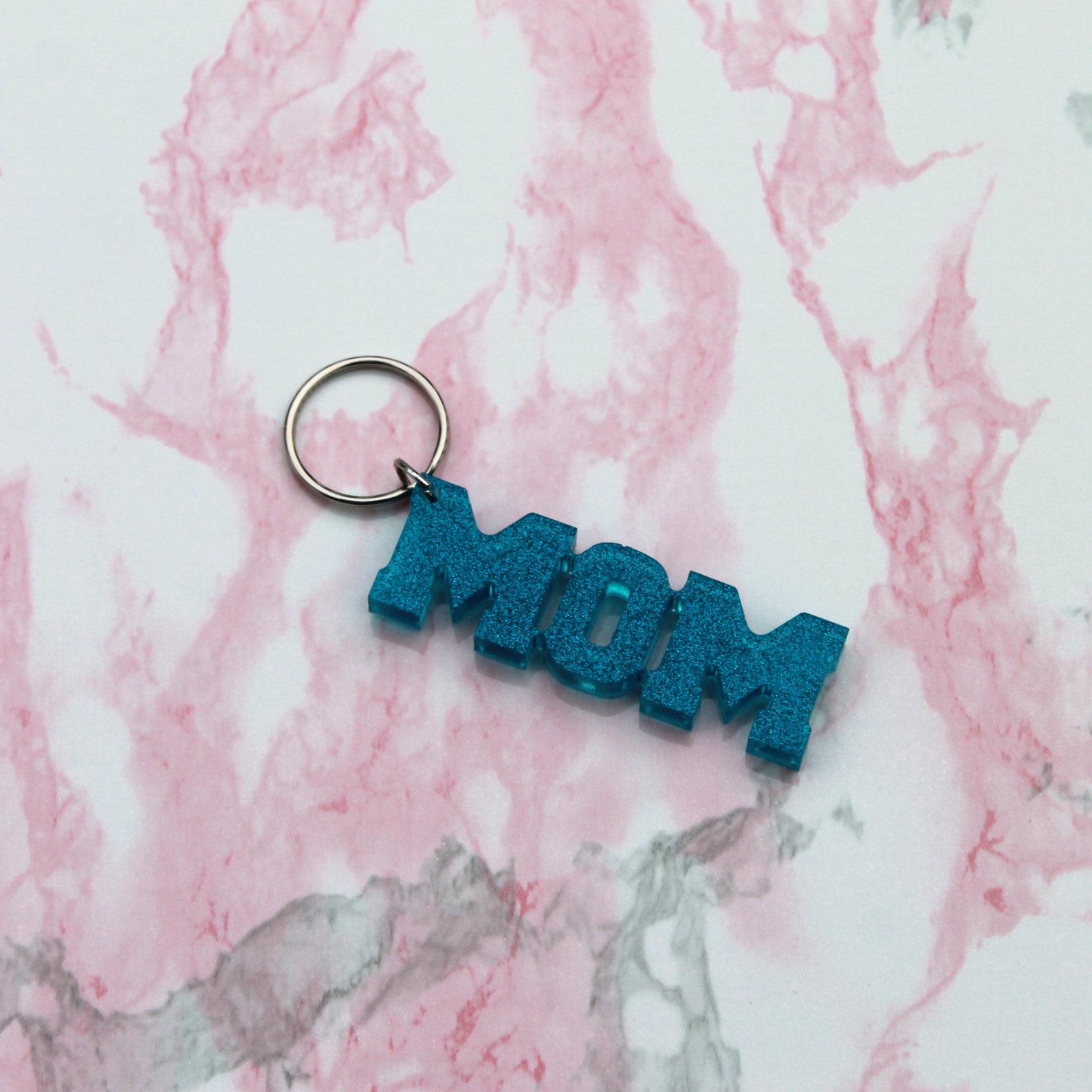 Custom MOM Keychain Cute Gifts for Moms Personalized Mom Keychain