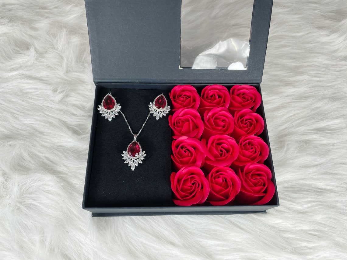 Scented Flower Gift Box Forever Flower Box Jewelry Gift Box Etsy