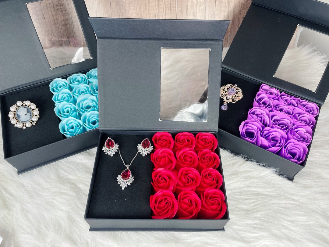 Scented Flower Gift Box Forever Flower Box Jewelry Gift Box Etsy