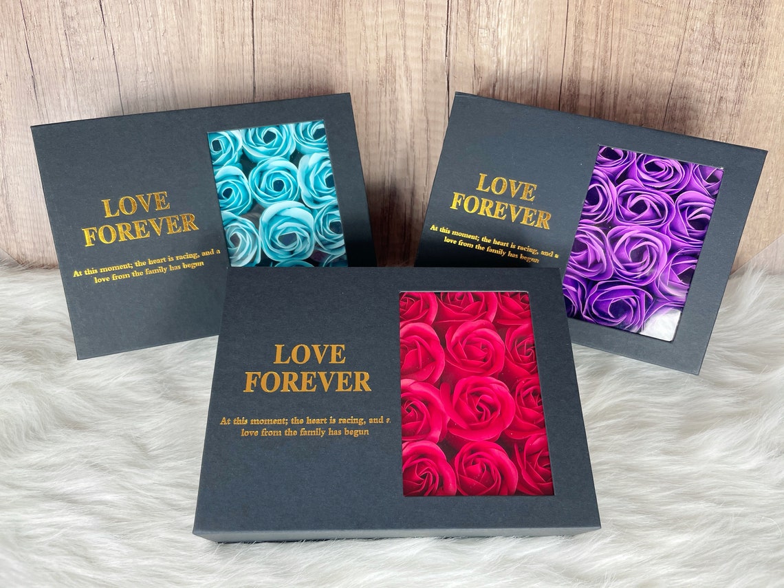 Scented Flower Gift Box Forever Flower Box Jewelry Gift Box Etsy