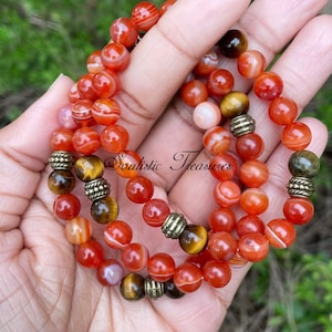 Courageous Carnelian Tiger Eye Bracelet