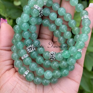 Green Aventurine diamonds bling wealth bracelet