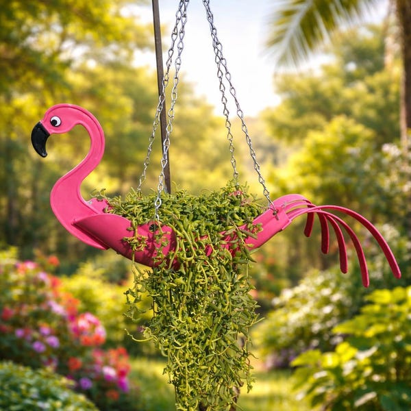 MINI Flamingo Planter – Pink Recyclable Planter, Awesome Gift for Garden & Flamingo Lovers