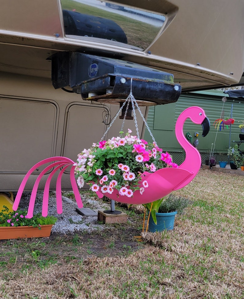 Fancy Flo the Flamingo. Definitely a must have. Bright pink in color and manufactured by USA Planter. image 1