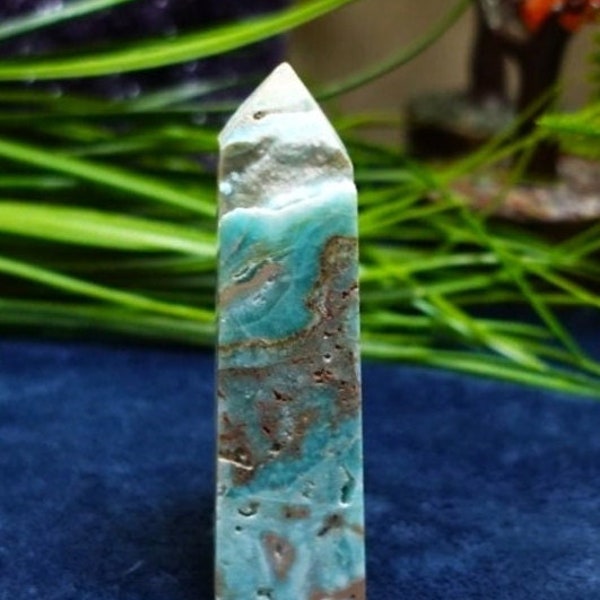 Blue Aragonite Tower -  insight to our emotions